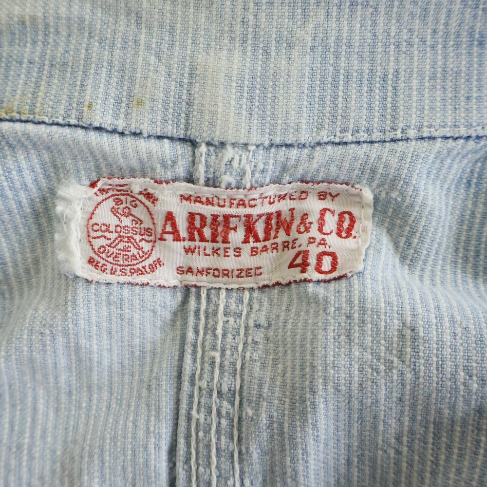 NO BRAND(ノーブランド) VINTAGE 40S A.RIFKIN&CO バック刺繍 オールインワン インディゴ