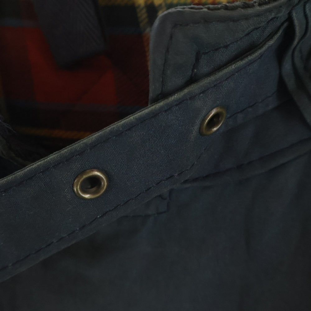 BELSTAFF(ベルスタッフ) 70S VINTAGE レザーコンビ ジップアップ オイルドジャケット ブラック