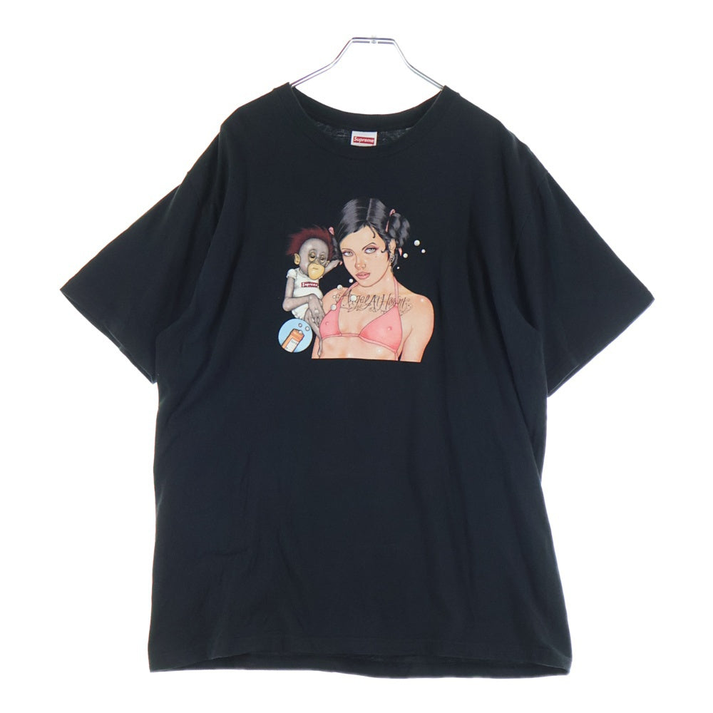 SUPREME(シュプリーム) 25AW Angel Tee フロントプリント クルーネック半袖Tシャツカットソー ブラック