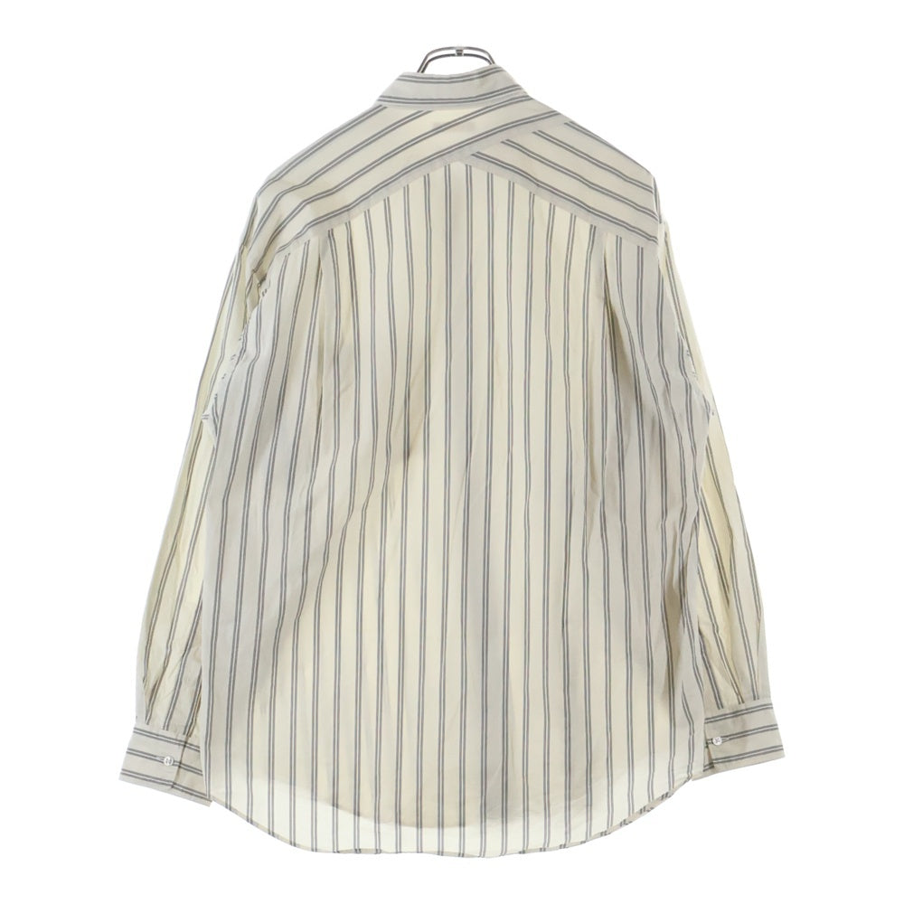 ULTERIOR(アルテリア) 20AW OVERLAID STRIPE SHIRT オーバーレイ 長袖ストライプシャツ ホワイト ULSH12-20C47U