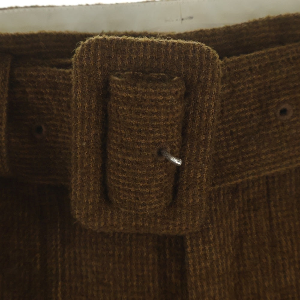 DAIRIKU(ダイリク) Brat Pack Check Tweed Bush Detail Flare Slack チェックツイードブッシュディテールフレアスラックパンツ ブラウン