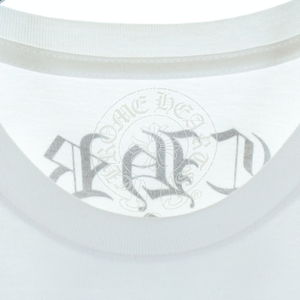 CHROME HEARTS(クロムハーツ) Vertical Logo Tee 両面プリント クルーネック半袖Tシャツカットソー ホワイト