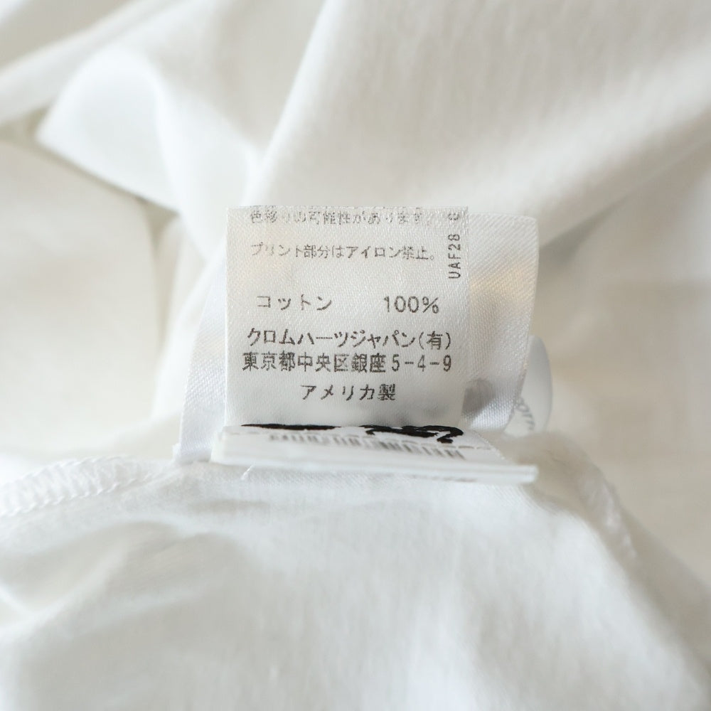CHROME HEARTS(クロムハーツ) Vertical Logo Tee 両面プリント クルーネック半袖Tシャツカットソー ホワイト