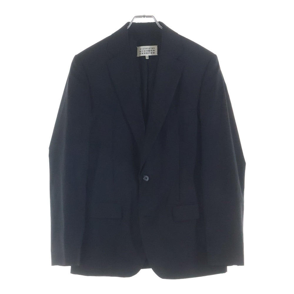 Maison Margiela メゾンマルジェラ カレンダータグ シングルブレステーラードジャケット ブラック Maison Margiela(メゾンマルジェラ) カレンダータグ シングルブレス
