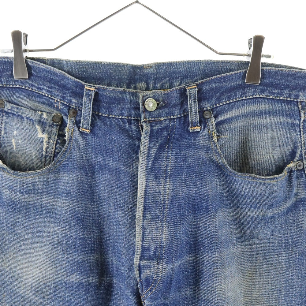 Levi's(リーバイス) 50-60S VINTAGE 501XX 紙パッチギャラ入り リベット裏銅 オフセットベルトループ 隠しリベット 均等V ボタン裏無刻印 ストレートデニムパンツ インディゴ