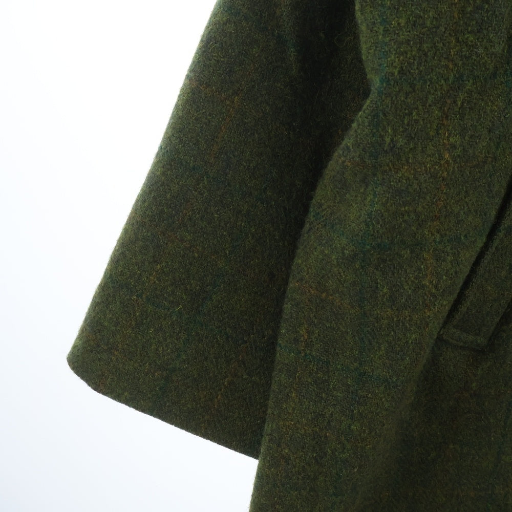 NO BRAND(ノーブランド) WORKERS (ワーカーズ) A Foggy Day Coat Green Harris Tweed ハリスツイード バルカラコート グリーン