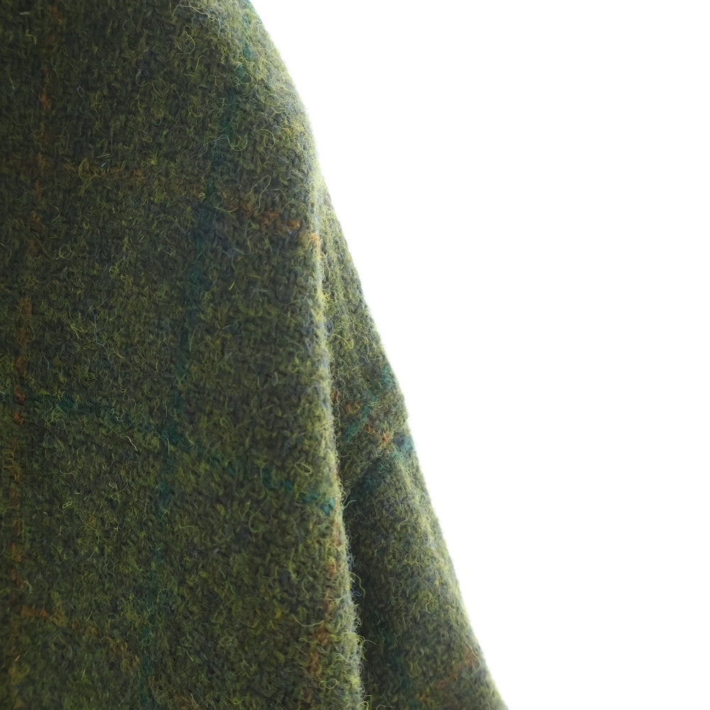 NO BRAND(ノーブランド) WORKERS (ワーカーズ) A Foggy Day Coat Green Harris Tweed ハリスツイード バルカラコート グリーン