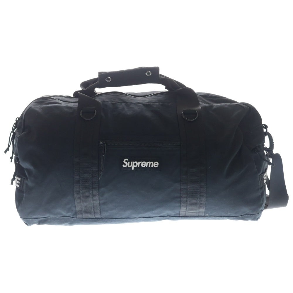 SUPREME(シュプリーム) 23SS Field Duffle Bag フロントロゴ フィールドダッフルバッグ ブラック