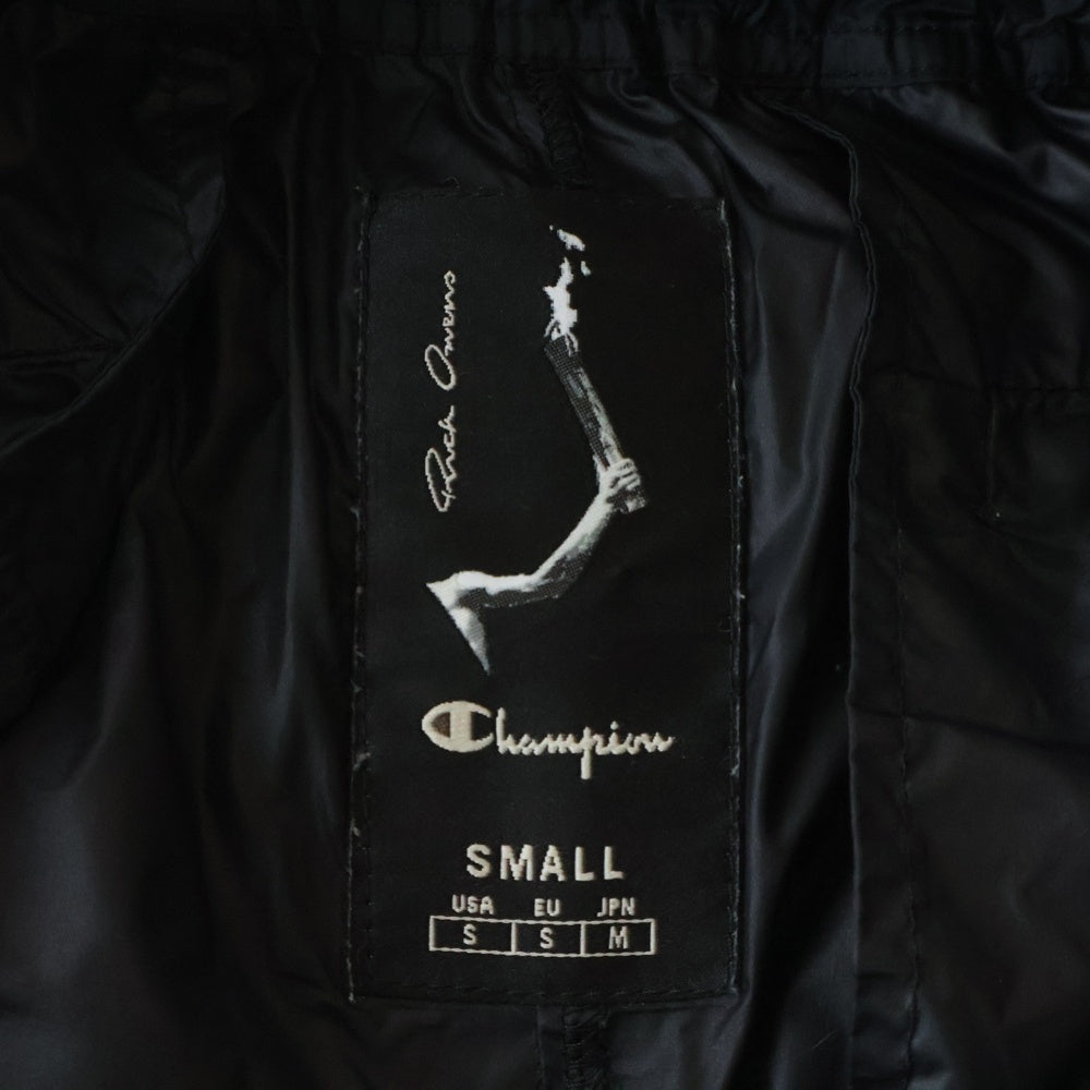Rick Owens(リックオウエンス) 23AW ×CHAMPION NYLON JOGGER チャンピオン ナイロンジョガー イージーパンツ ブラック CM02C9241-CHNY