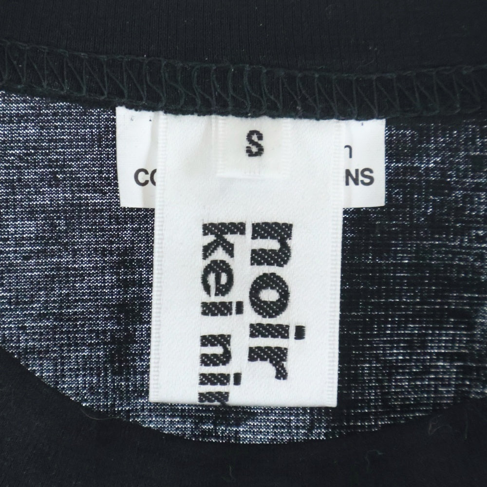 NOIR KEI NINOMIYA(ノワール ケイニノミヤ) 26SS チュールギャザー クルーネック長袖Tシャツカットソー ブラック レディース 3Q-T002
