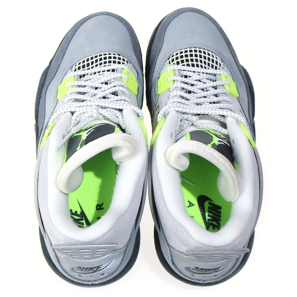 NIKE(ナイキ) GS Air Jordan 4 Retro SE Neon GS エアジョーダン4 レトロ SE ネオン ハイカットスニーカー グレー レディース US5Y/23.5cm CT5343-007