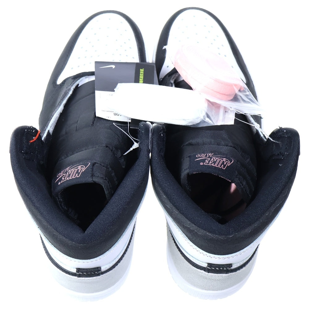 NIKE(ナイキ) Air Jordan 1 High OG Bleached Coral エアジョーダン1 OG ブリーチドコーラル ハイカットスニーカー ブラック/ホワイト/グレー US9/27cm 555088-108