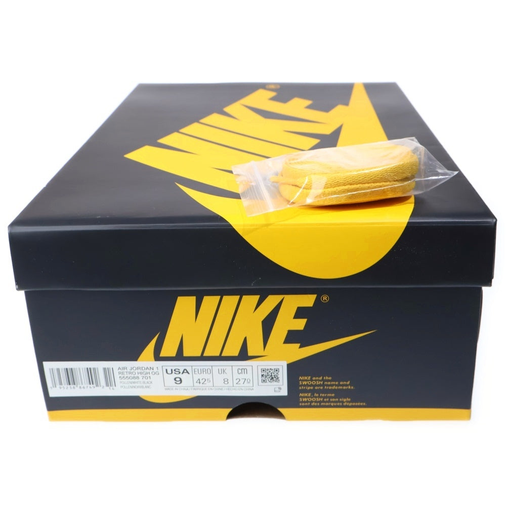 NIKE(ナイキ) Air Jordan 1 High OG Pollen エアジョーダン1 OG パラン ハイカットスニーカー イエロー/ブラック US9/27cm 555088-701