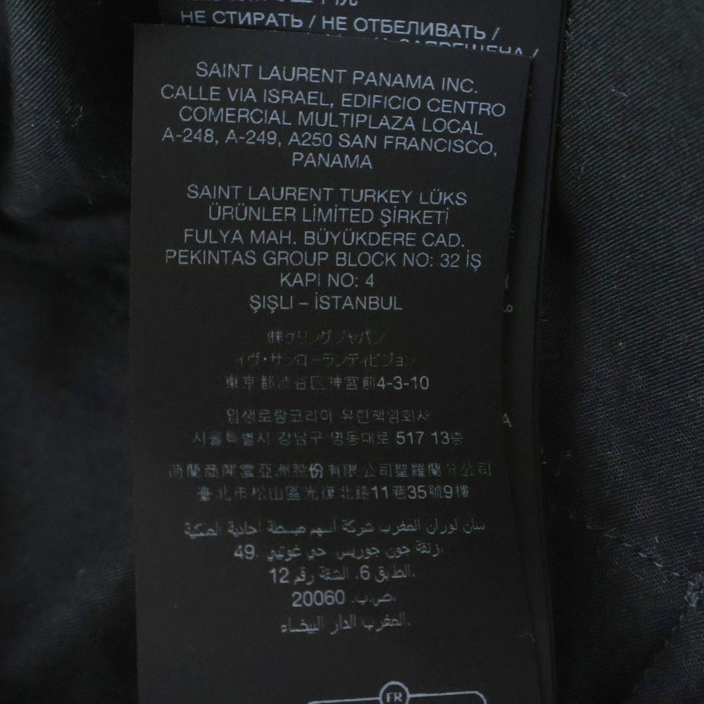 SAINT LAURENT PARIS(サンローランパリ) サイドシルクライン テーラードパンツ スラックス ブラック 821760Y7E63