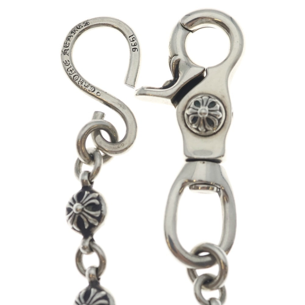 CHROME HEARTS(クロムハーツ) 2BALL SHORT-S/1クリップショート#2クロスボール ウォレットチェーン シルバー BCA063