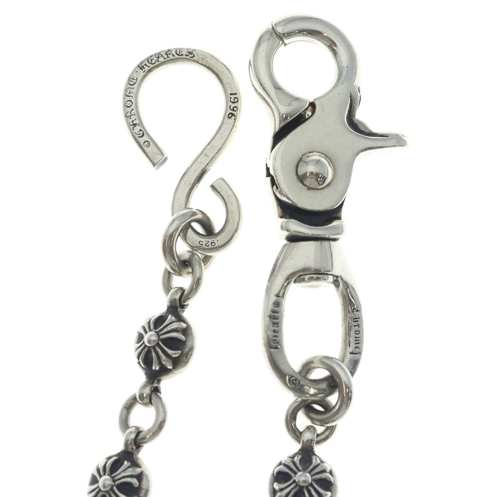 CHROME HEARTS(クロムハーツ) 2BALL SHORT-S/1クリップショート#2クロスボール ウォレットチェーン シルバー BCA063