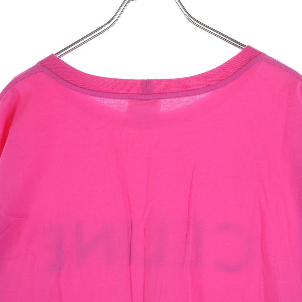 CELINE(セリーヌ) フロントロゴプリント クルーネック半袖Tシャツカットソー ピンク 2X681671Q