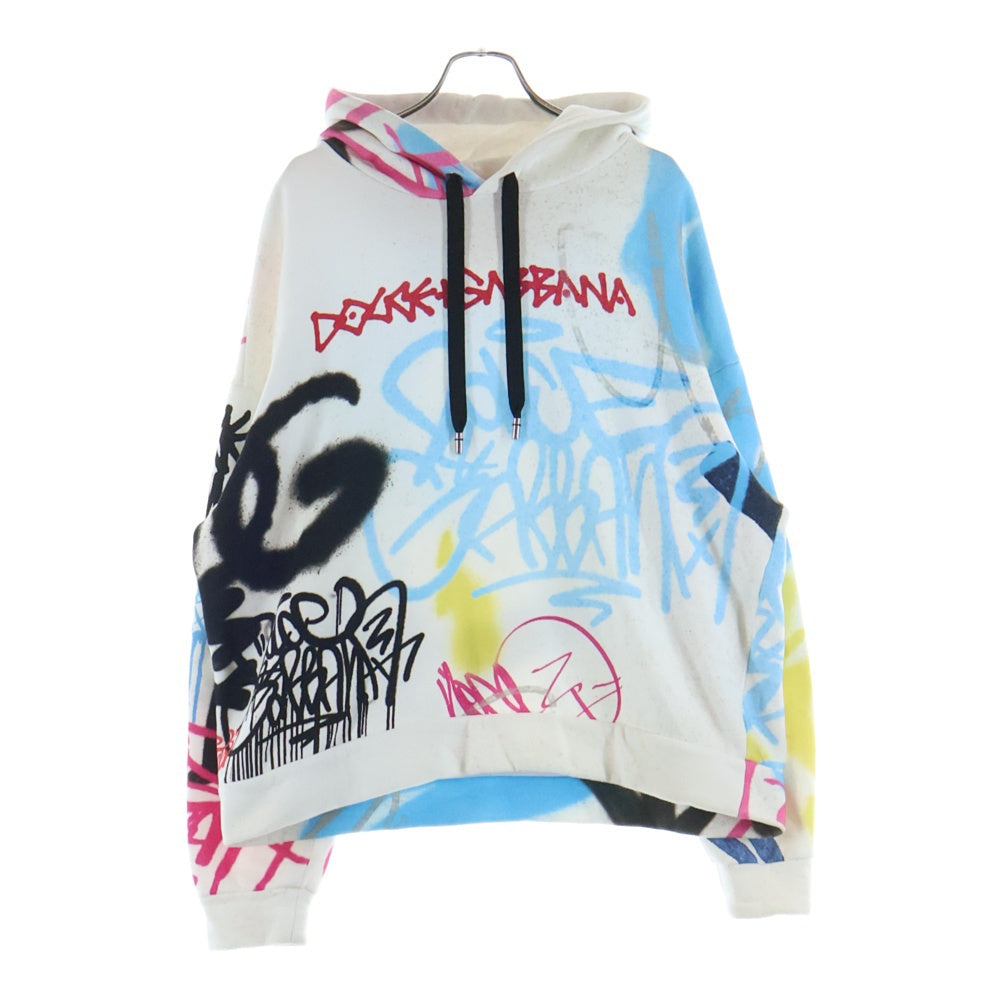 DOLCE & GABBANA(ドルチェアンドガッバーナ) 25SS GRAFFITI PRINT Hoodie グラフィティ プリント フーディー スウェットプルオーバー パーカー マルチカラー G9YV3T/HI7Y2-I