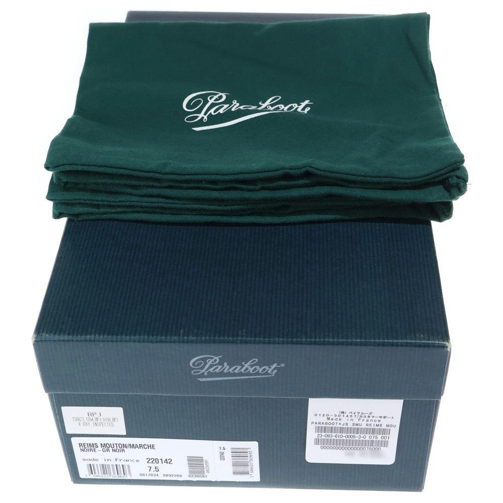 PARABOOT(パラブーツ) ×JOURNAL STANDARD REIMS MOUTON MARCHE ×ジャーナルスタンダード ランス ムートン レザーローファー ブラック 22012