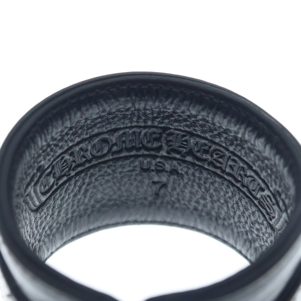 CHROME HEARTS(クロムハーツ) HARNESS CLASP ワイドハーネスクラスプ レザーブレスレット ブラック/シルバー