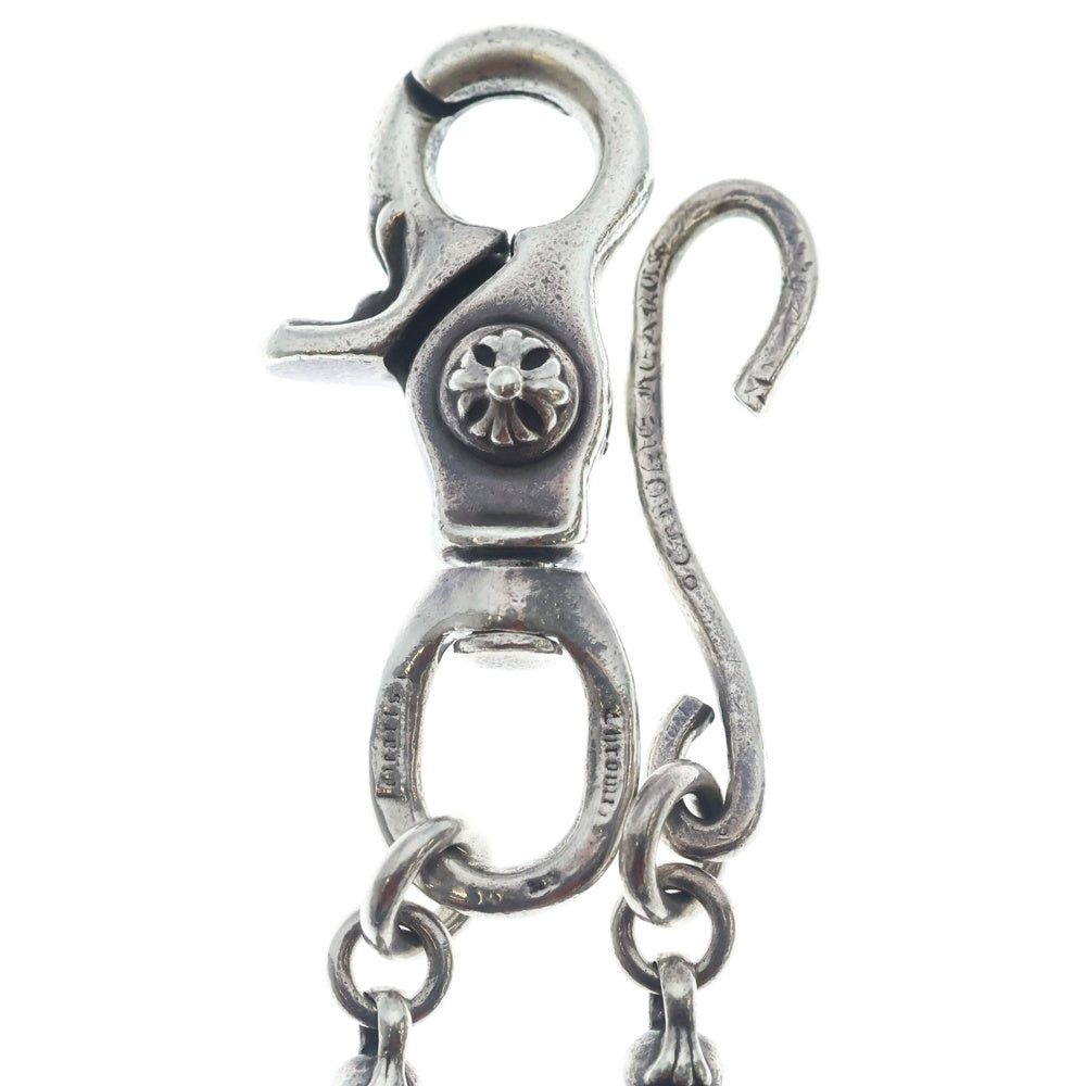 CHROME HEARTS(クロムハーツ) 1CLIP BARREL CROSSBALL 9LINK 1クリップ バレル リンク クロスボール ウォレットチェーン シルバー