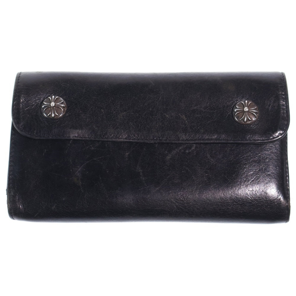 CHROME HEARTS(クロムハーツ) WAVE ウェーブ レザーウォレット 財布 ブラック