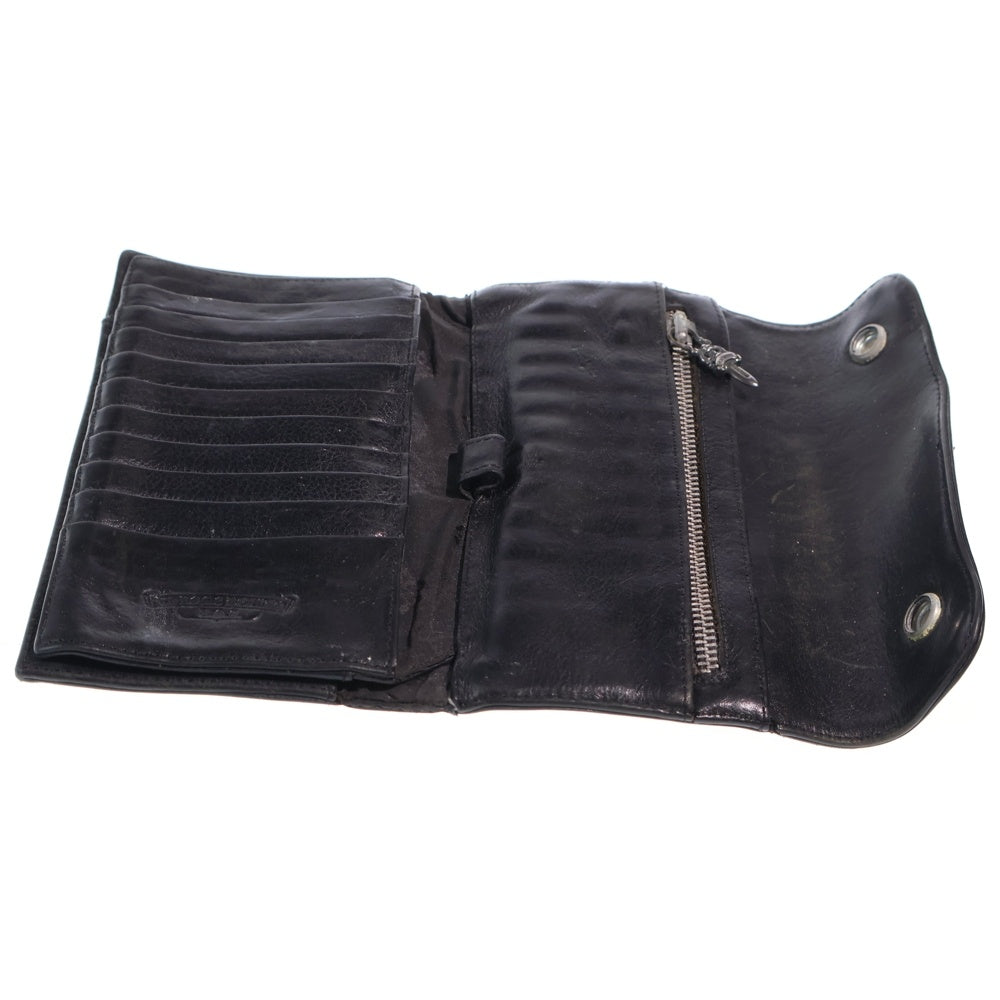 CHROME HEARTS(クロムハーツ) WAVE ウェーブ レザーウォレット 財布 ブラック