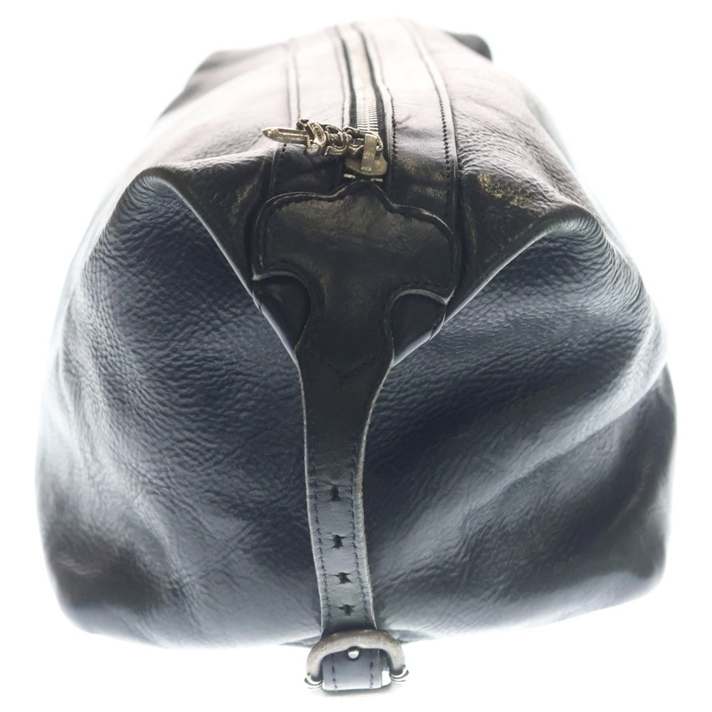 CHROME HEARTS(クロムハーツ) SHAVING BAG シェービングバッグ クラッチ レザーセカンドバッグ ブラック
