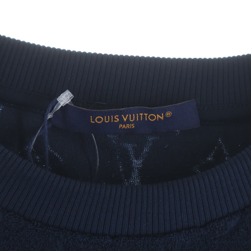 LOUIS VUITTON(ルイヴィトン) 25AW モノグラムフレンチ テリークルーネック半袖Tシャツカットソー ネイビー 1AHWBA