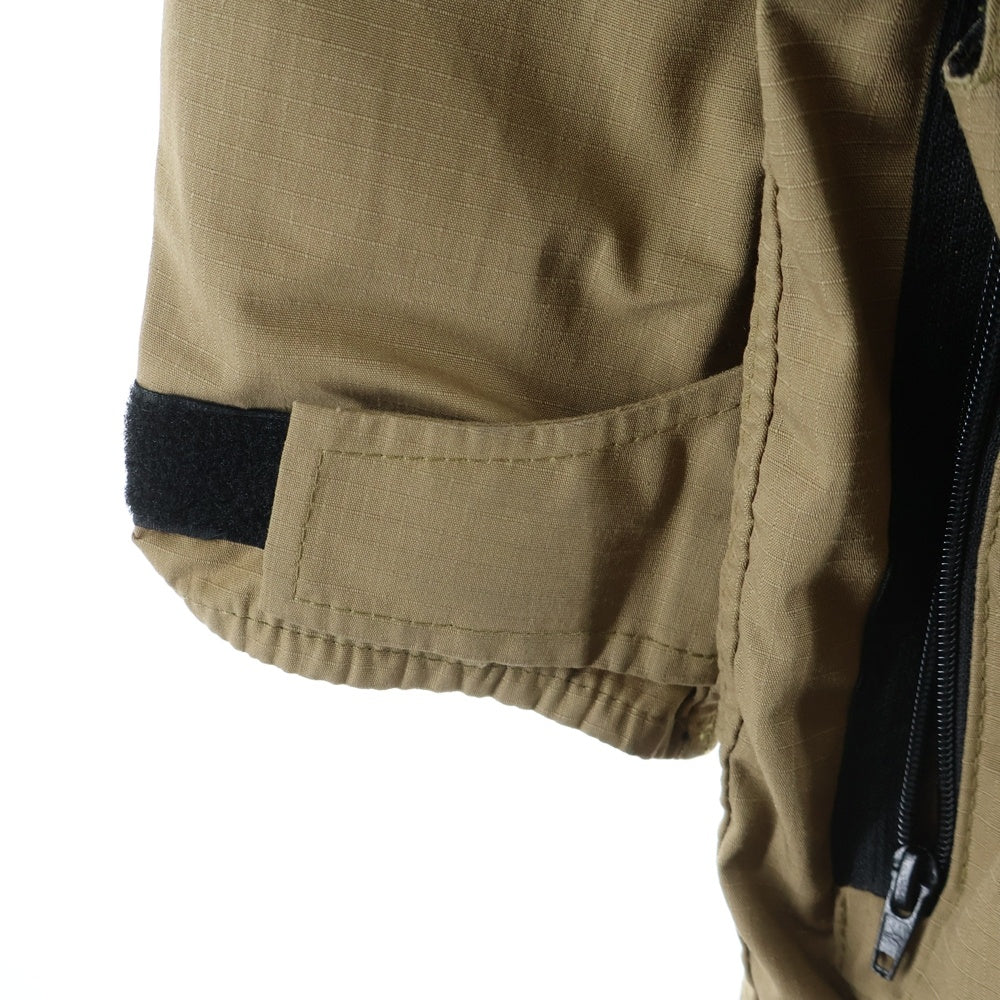 NO BRAND(ノーブランド) FORTIS CLOTHING (フォルティスクロージング) リップストップ ジップアップ フィールドジャケット ブラウン