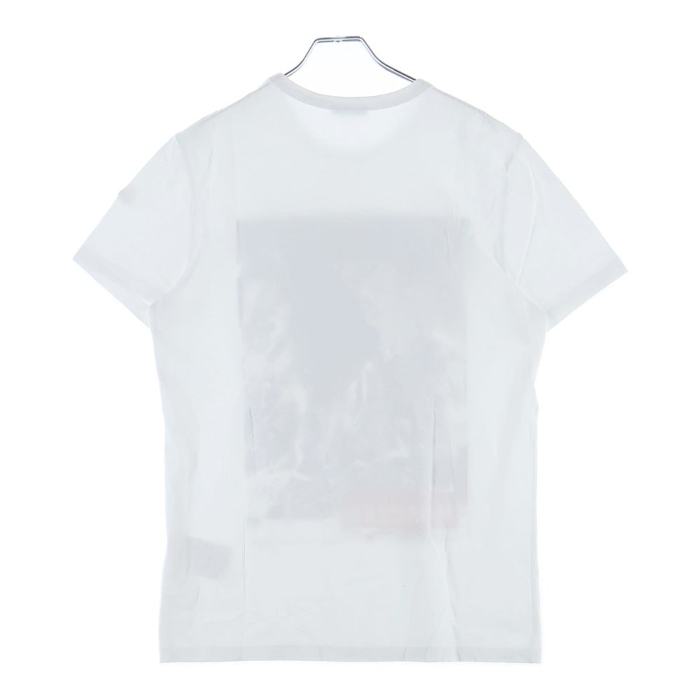 MONCLER(モンクレール) 19AW ショルダーワッペン 雪山プリント クルーネック半袖Tシャツカットソー ホワイト E20918048350 8390T