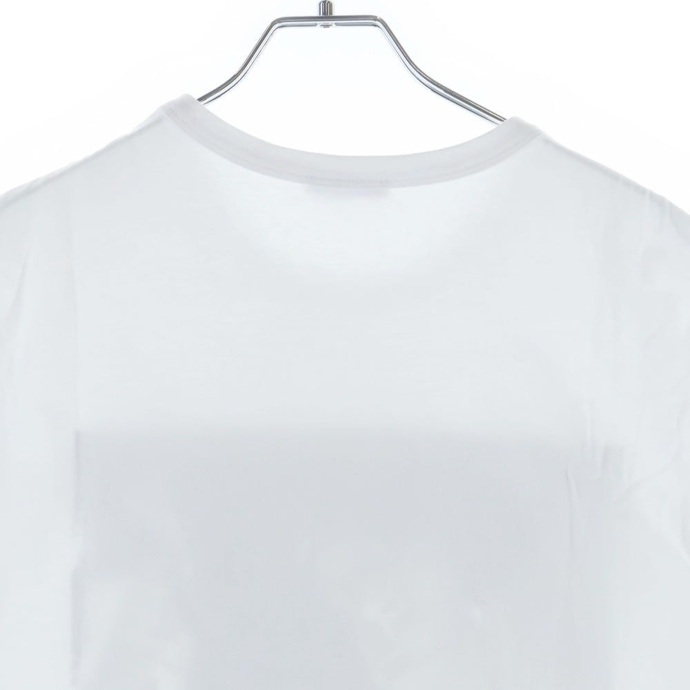 MONCLER(モンクレール) 19AW ショルダーワッペン 雪山プリント クルーネック半袖Tシャツカットソー ホワイト E20918048350 8390T