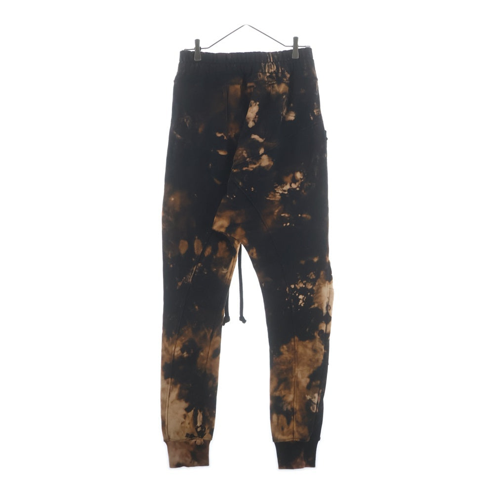 cvtvlist(カタリスト) 24AW elephants usual pants ブリーチ加工 エレファンツ ユージュアル スウェットパンツ ブラック/オレンジ 240110EP04