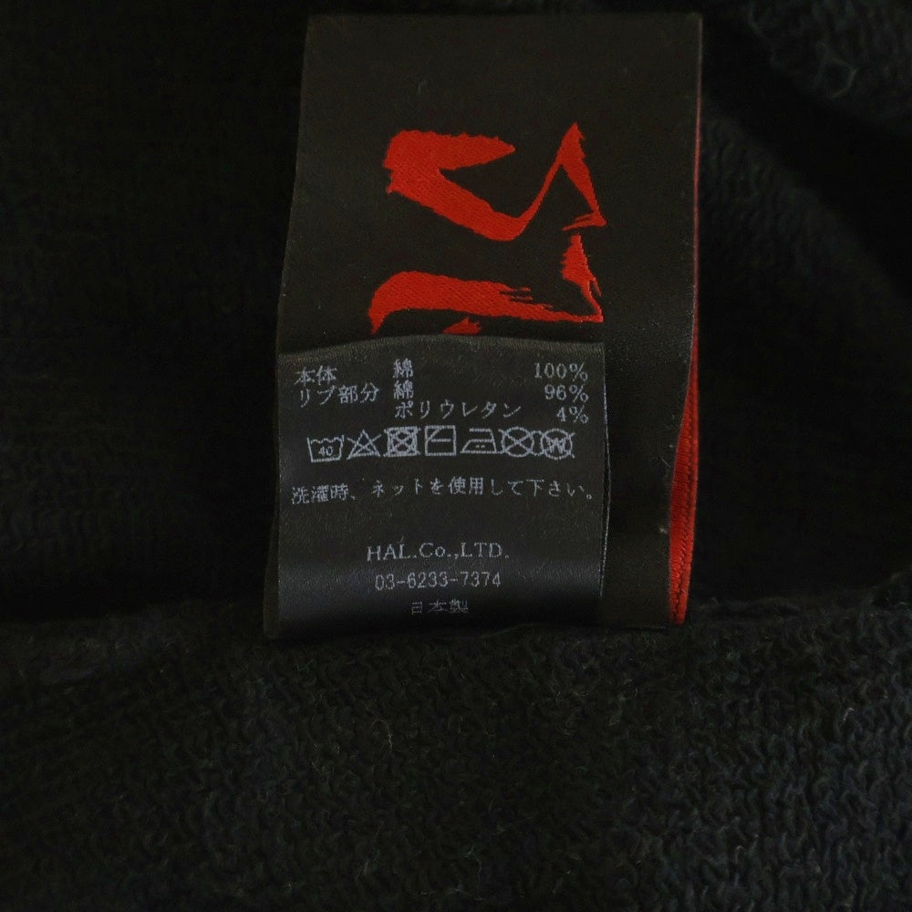 cvtvlist(カタリスト) 24AW elephants usual pants ブリーチ加工 エレファンツ ユージュアル スウェットパンツ ブラック/オレンジ 240110EP04