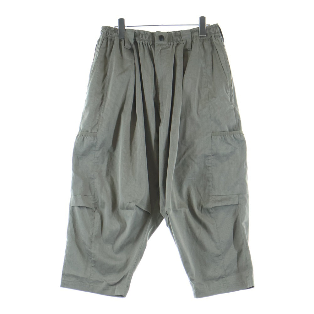 TIGHTBOOTH(タイトブース) STRIPE CROPPED CARGO PANTS ロゴプリント ストライプ クロップド カーゴパンツ グレー
