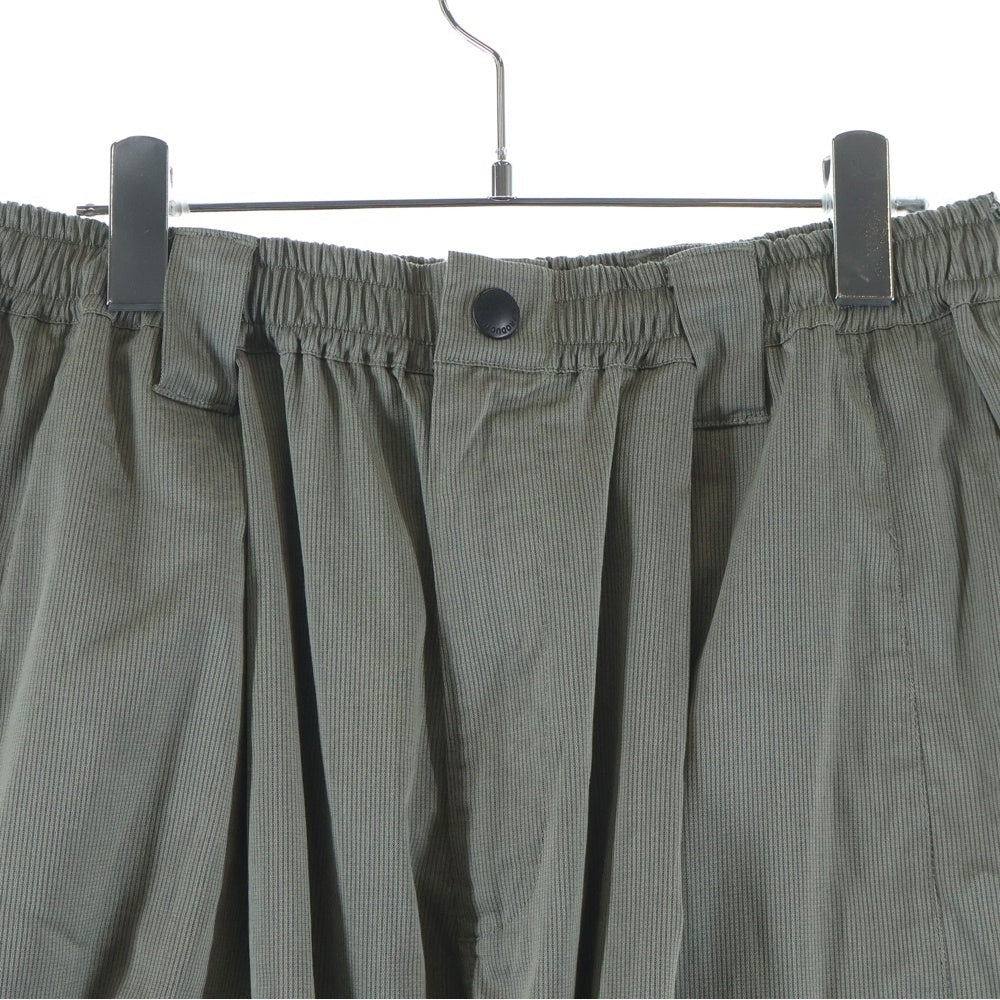 TIGHTBOOTH(タイトブース) STRIPE CROPPED CARGO PANTS ロゴプリント ストライプ クロップド カーゴパンツ グレー