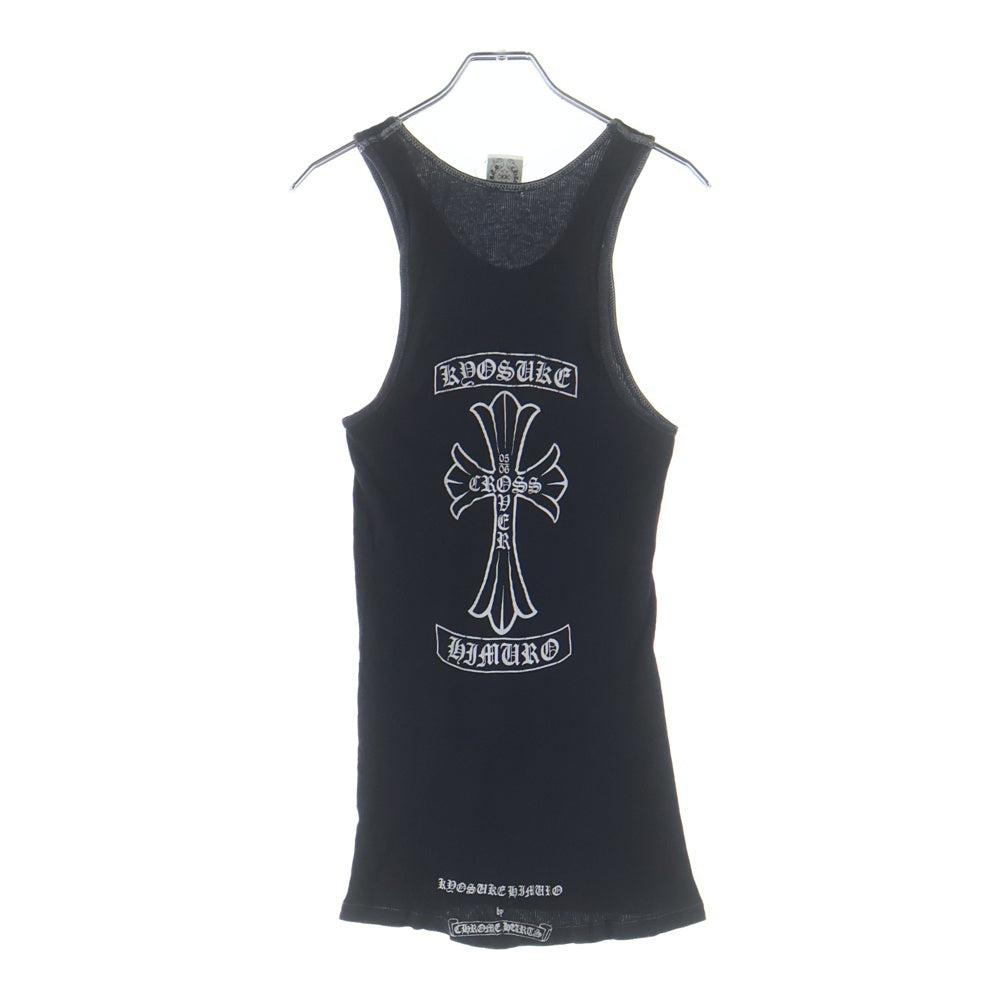 CHROME HEARTS(クロムハーツ) ×KYOSUKE HIMURO OLD ×氷室京介 オールド 胸CHプラスバッククロスプリント タンクトップ ブラック