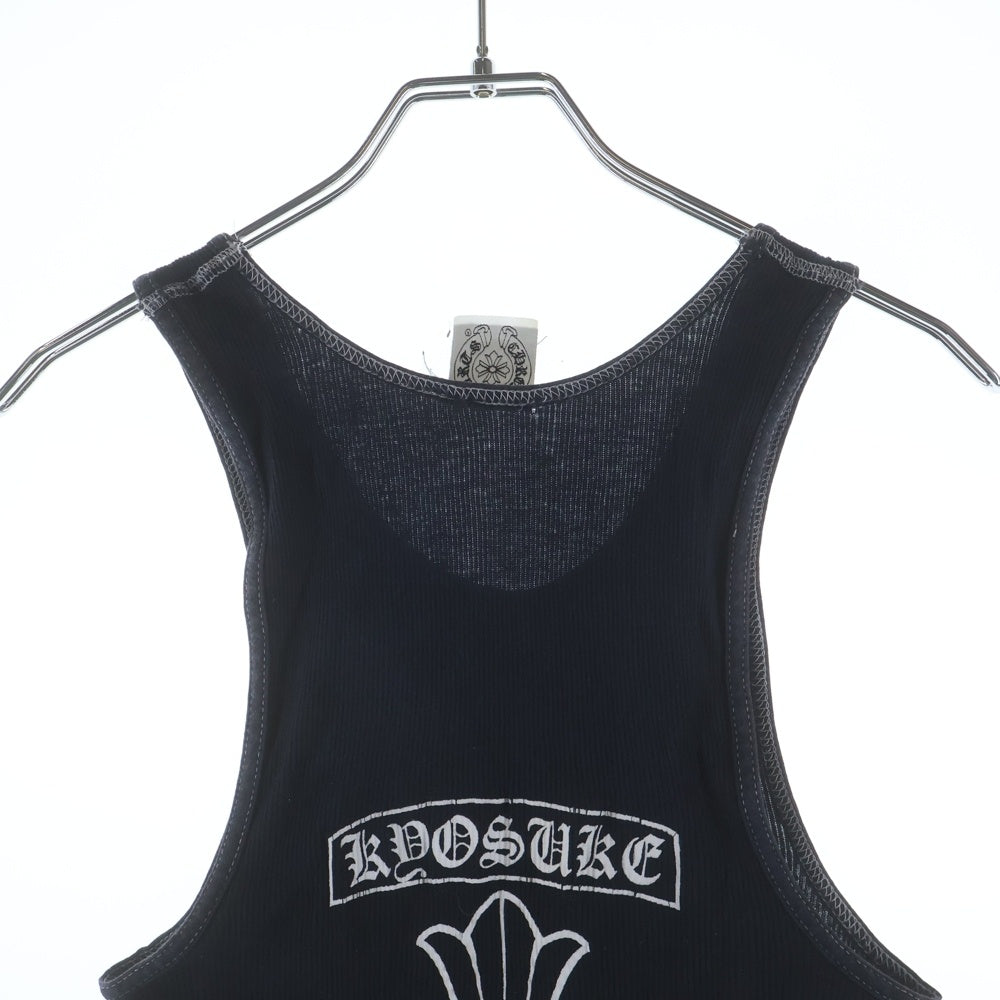 CHROME HEARTS(クロムハーツ) ×KYOSUKE HIMURO OLD ×氷室京介 オールド 胸CHプラスバッククロスプリント タンクトップ ブラック