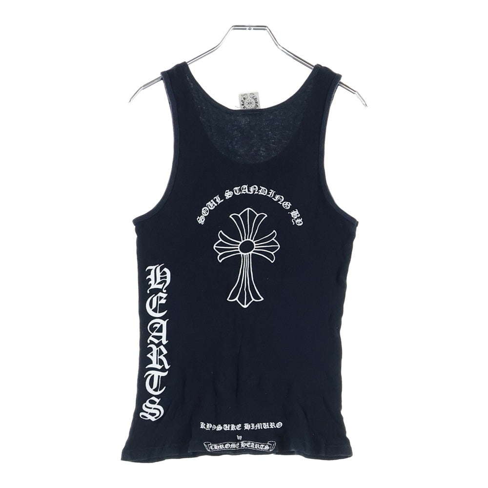CHROME HEARTS(クロムハーツ) ×KYOSUKE HIMURO OLD Soul Standing By ×氷室京介 オールド サイドロゴバッククロスプリント タンクトップ ブラック