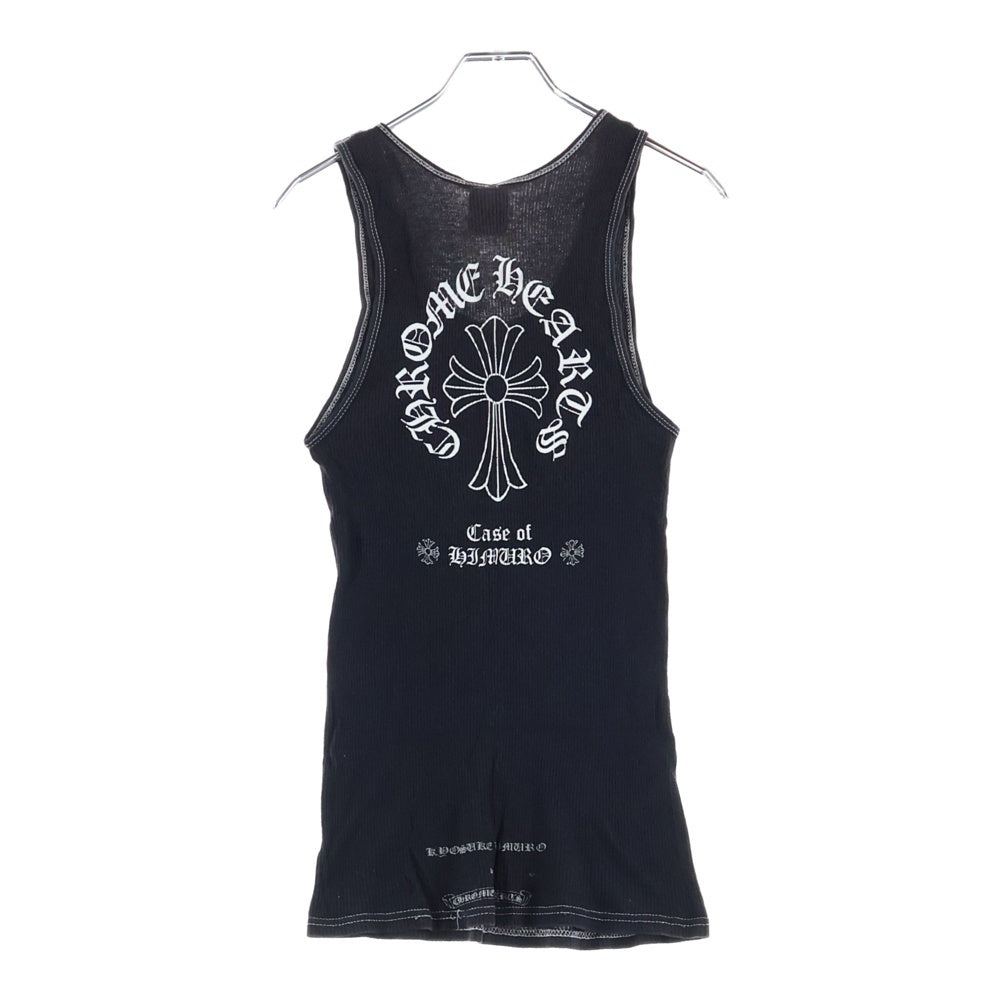 CHROME HEARTS(クロムハーツ) ×KYOSUKE HIMURO OLD 15th Anniversary ×氷室京介 オールド 15周年記念 バックロゴクロスプリント タンクトップ ブラック