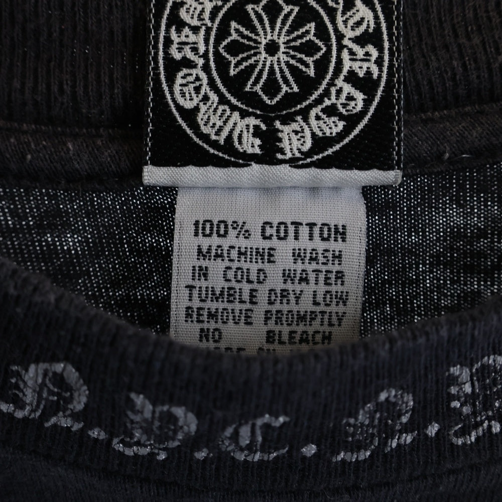 CHROME HEARTS(クロムハーツ) OLD NYC NECK LOGO S/S TEE オールド NYCネックロゴ クルーネック半袖Tシャツカットソー ブラック