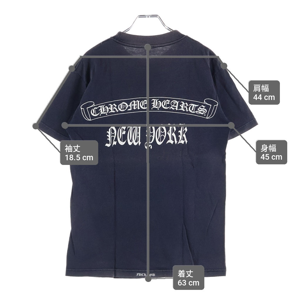 CHROME HEARTS(クロムハーツ) OLD CH S/S TEE オールド ニューヨーク限定 胸クロスプリント クルーネック半袖Tシャツカットソー ブラック