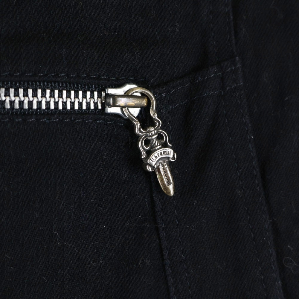 CHROME HEARTS(クロムハーツ) OVERALL ホースシューロゴボタン デニムオーバーオール ブラック