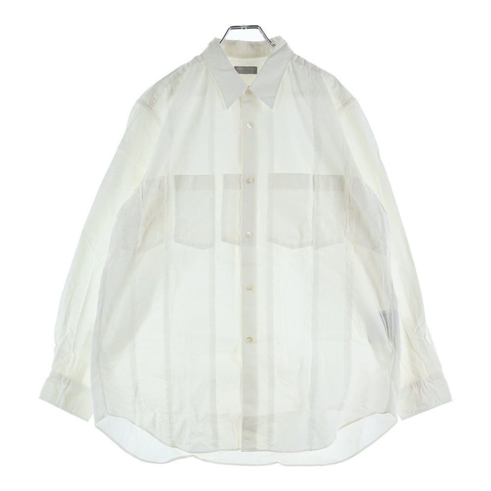COMME des GARCONS HOMME(コムデギャルソンオム) 02AW 再構築切り替えデザイン 長袖コットンシャツ ホワイト HG-B082