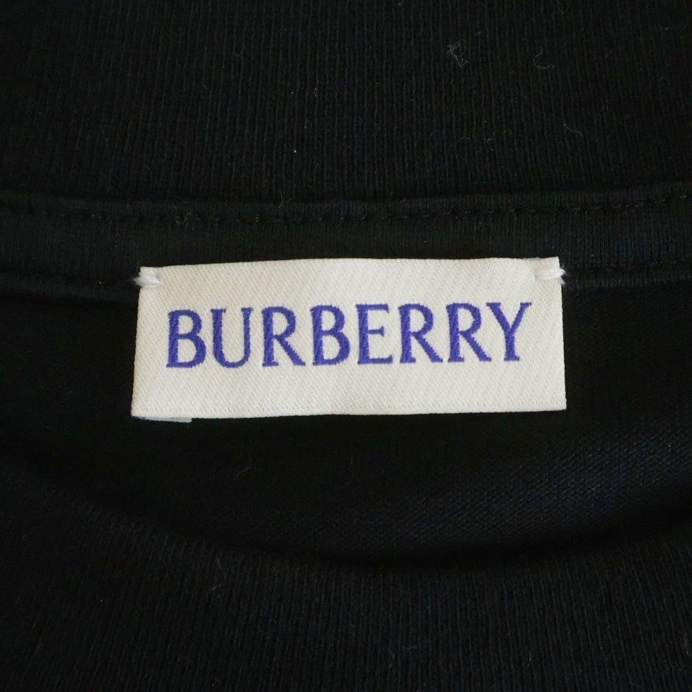 BURBERRY(バーバリー) KNIGHT STAMP COTTON TEE ナイトスタンプ クルーネック半袖Tシャツカットソー ブラック 8110953