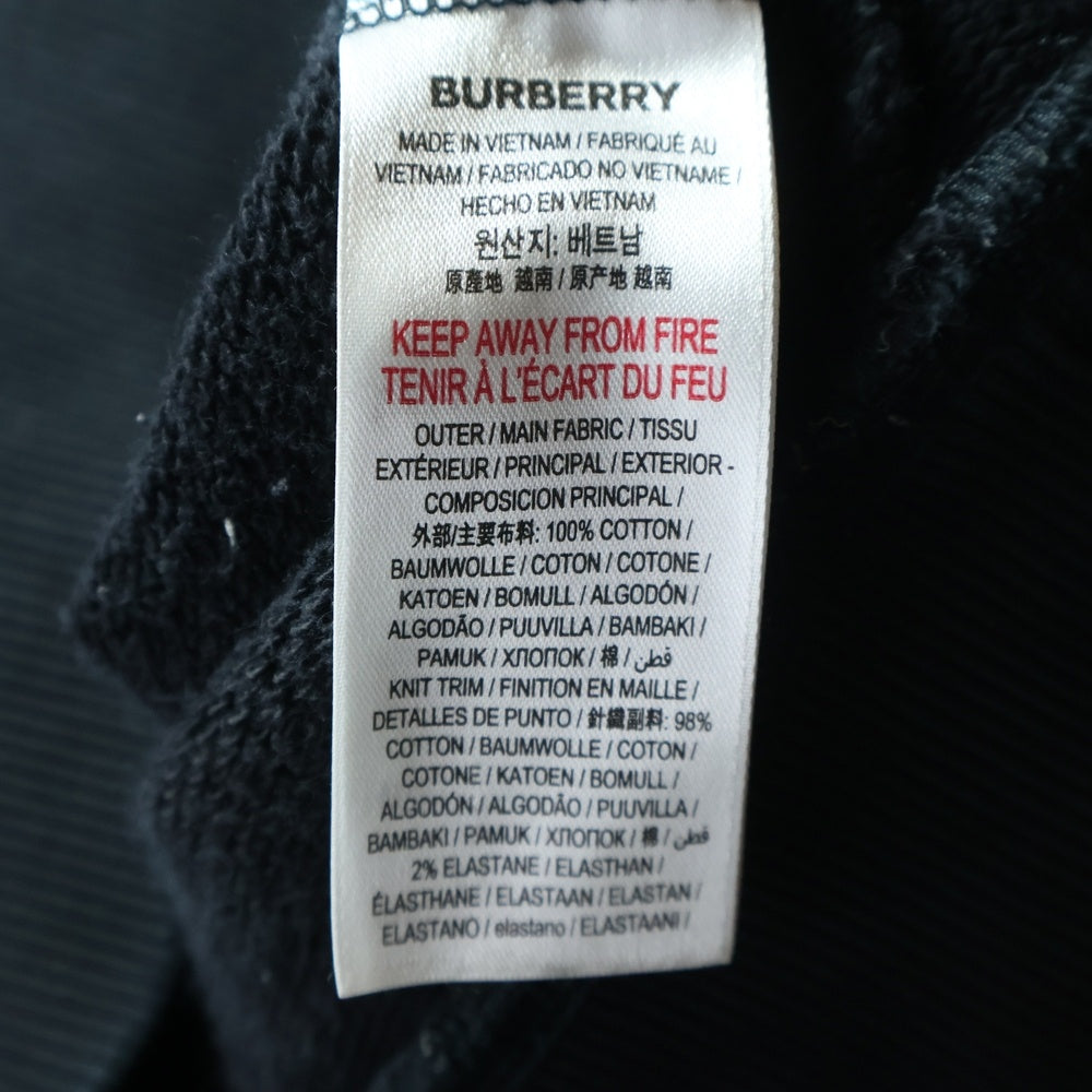 BURBERRY(バーバリー) フロントロゴプリント スウェットプルオーバーパーカー ブラック 8009509