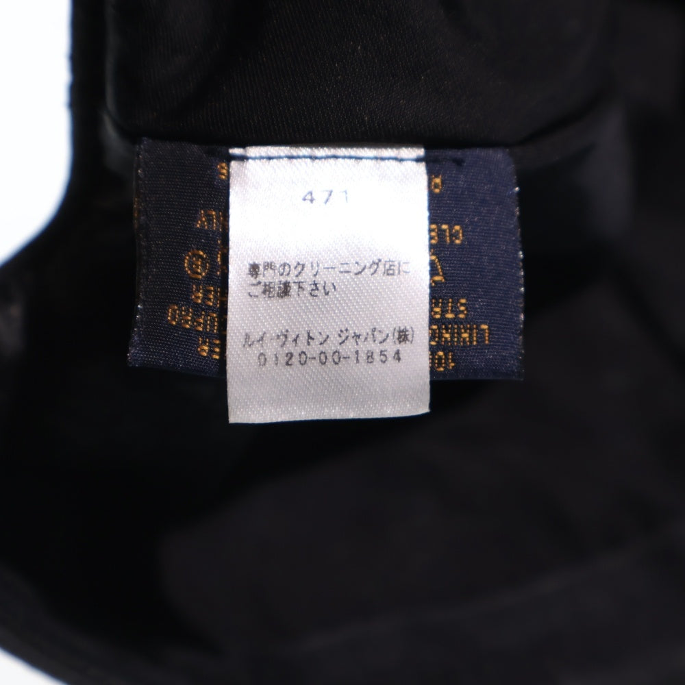 LOUIS VUITTON(ルイヴィトン) モノグラムアンプラント キャスケット レザーキャップ 帽子 ブラック MP2606