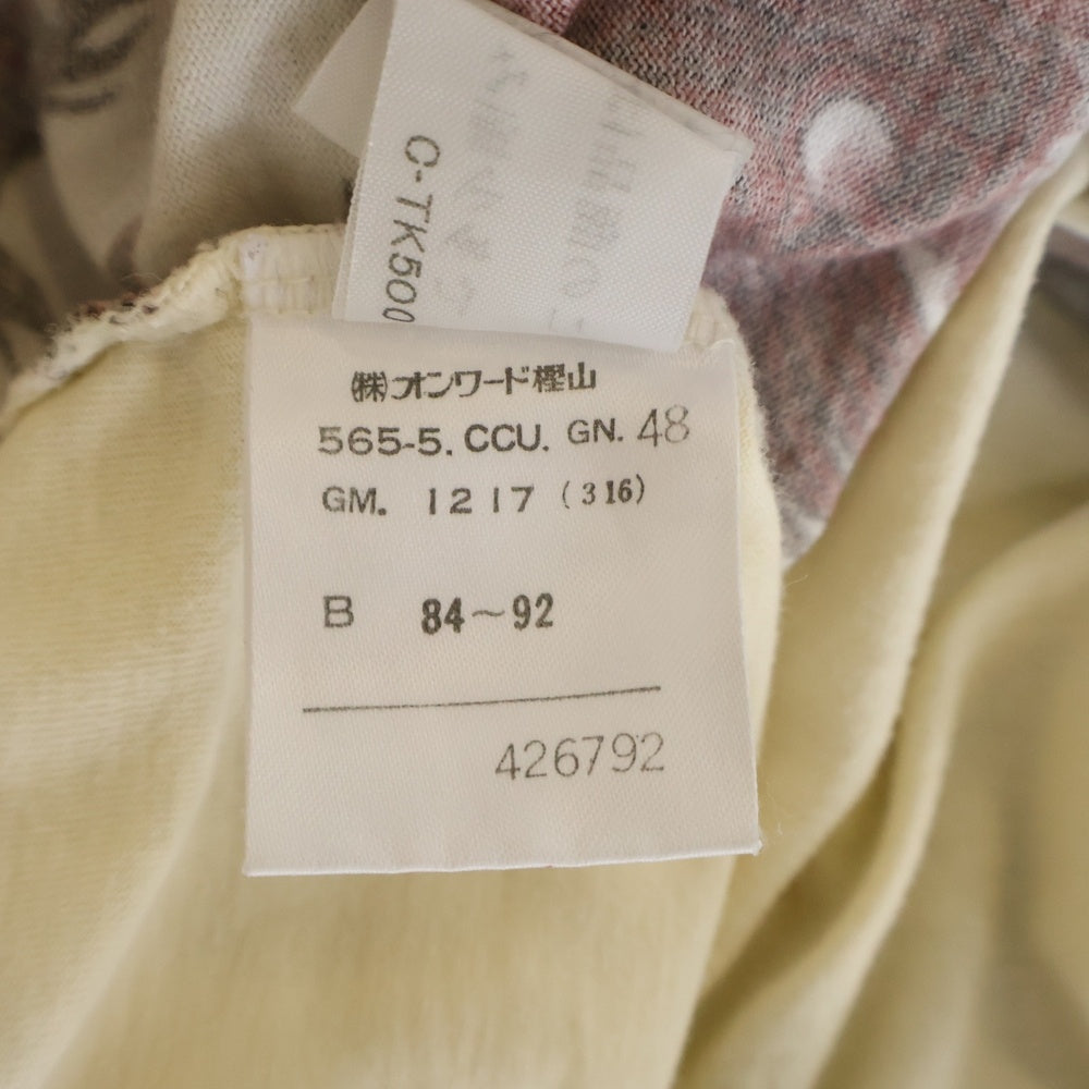 Jean Paul GAULTIER(ジャンポールゴルチエ) バック総柄 クルーネック半袖Tシャツカットソー ホワイト/レッド