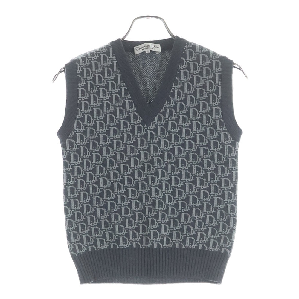 レア ミスディオール クリスチャンディオール トロッター 総柄 ニットベスト Christian Dior(クリスチャンディオール) 80s-90s トロッター総柄 V