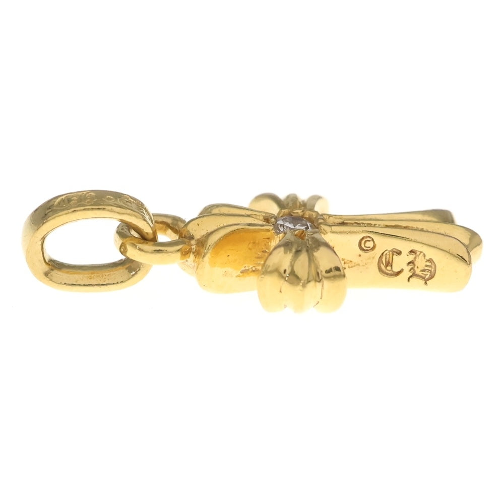 CHROME HEARTS(クロムハーツ) 22K CRS BBYFAT DIA ベイビーファットクロス 両面1ダイヤ ペンダントトップ ゴールド BCA034